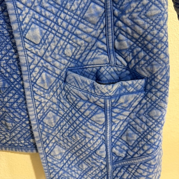 Lucky Women's Blue Quilted Geometric Patterned Jacket Size Medium Boho - Picture 3 of 5